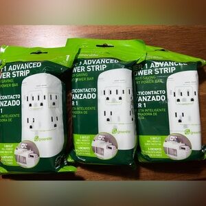 3 Pack Greenlite Advanced Power Strip 5-Outlet NEW